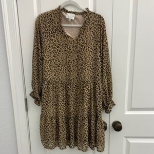 Hayden Tan and Black Animal Print Dress